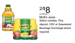 Walgreens Mott's Juice offer