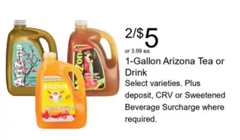 Walgreens Arizona Tea or Drink offer