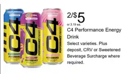 Walgreens C4 Performance Energy Drink offer