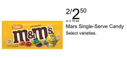 Walgreens Mars Single-Serve Candy offer