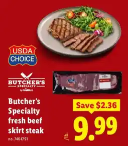 Lidl Butcher's Specialty fresh beef skirt steak offer