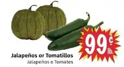 Foodmaxx Jalapeños or Tomatillos offer