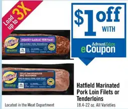Price Chopper Hatfield Marinated Pork Loin Filets or Tenderloins offer