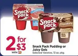 Tops Snack Pack Pudding or Juicy Gels offer