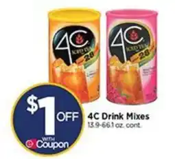 Tops 4c drink mixes offer