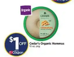 Tops Cedar's Organic Hommus offer