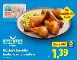 Lidl Butcher's Specialty fresh chicken drumsticks offer