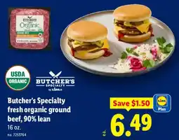 Lidl Butcher's Specialty fresh organic ground beef offer