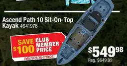 Cabela's Ascend Path 10 Sit-On-Top Kayak offer