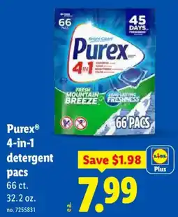 Lidl Purex 4-in-1 detergent pacs offer
