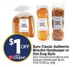 Tops Euro Classic Authentic Brioche Hamburger or Hot Dog Rolls offer