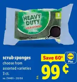 Lidl Lidl heavy duty scrub sponges offer