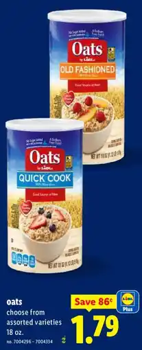 Lidl Lidl oats offer
