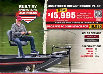 Tracker complete boat motor and trailer package