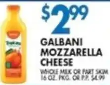 Compare Foods Galbani mozzarella cheese offer