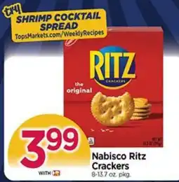 Tops Nabisco Ritz Crackers offer