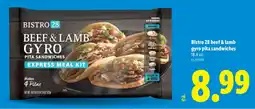 Lidl Bistro 28 beef & lamb gyro pita sandwiches offer