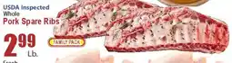 Key Food Usda inspected whole pork spare ribs offer