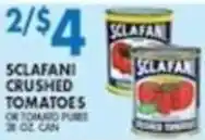 Compare Foods Sclafani crushed tomatoes offer