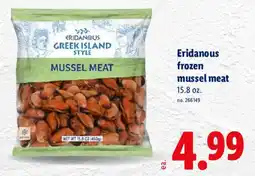 Lidl Eridanous frozen mussel meat offer