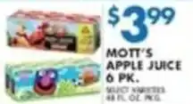 Compare Foods Mott's apple juice offer