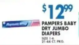 Compare Foods Pampers baby dry jumbo diapers offer