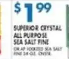 Compare Foods Superior crystal all purpose sea salt fine offer