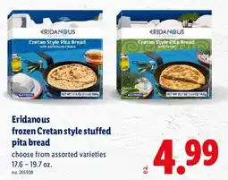 Lidl Eridanous frozen Cretan style stuffed pita bread offer