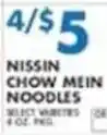 Compare Foods Nissin chow mein noodles offer