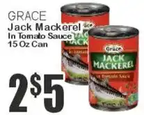 Key Food Grace jack mackerel in tomato sauce offer