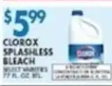 Compare Foods Clorox splashless bleach offer