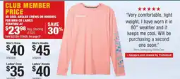 Cabela's 3d cool angler crews or hoodies for men or ladies offer