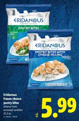 Lidl Eridanous frozen cheese pastry bites offer