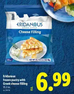 Lidl Eridanous frozen pastry with Greek cheese filling offer