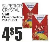 Key Food Superior crystal salt offer