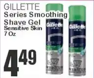 Key Food Gillette series smoothing shave gel sensitive skin offer