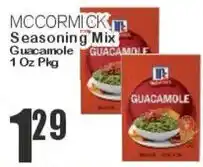 Key Food McCormick seasoning mix guacamole offer