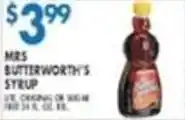 Compare Foods Mrs Butterworth's syrup offer