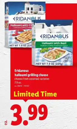 Lidl Eridanous halloumi grilling cheese offer
