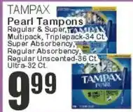 Key Food Tampax pearl tampons offer