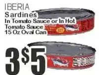 Key Food Iberia Sardines In Tomato Sauce or In Hot Tomato Sauce offer