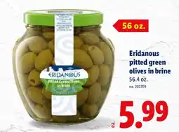 Lidl Eridanous pitted green olives in brine offer