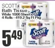 Key Food Scott bath tissue offer