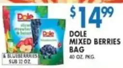 Compare Foods Dole mixed berries bag offer