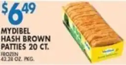 Compare Foods Mydibel hash brown patties offer