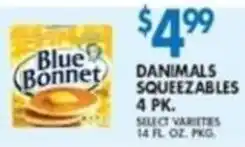 Compare Foods Blue Bonnet Danimals Squeezables offer