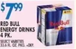 Compare Foods Red Bull energy drinks offer