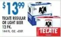 Compare Foods Tecate regular or light beer offer
