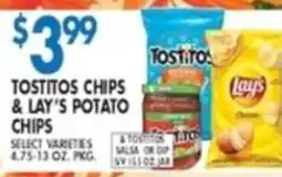 Compare Foods Tostitos chips & Lay's potato chips offer