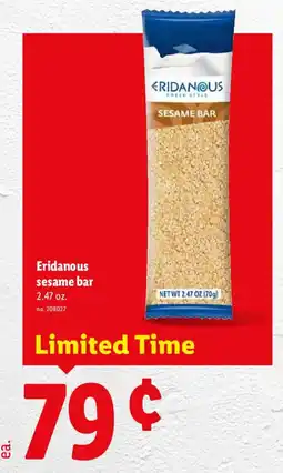 Lidl Eridanous sesame bar offer
